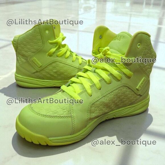 Zumba Energy Boss High Top Sneakers Yellow Green Unisex Size 9 (F021) - Picture 1 of 13